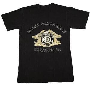 Vintage 90s harley shirt harley HOG USA Owners Group M Single Stitch manassas VA